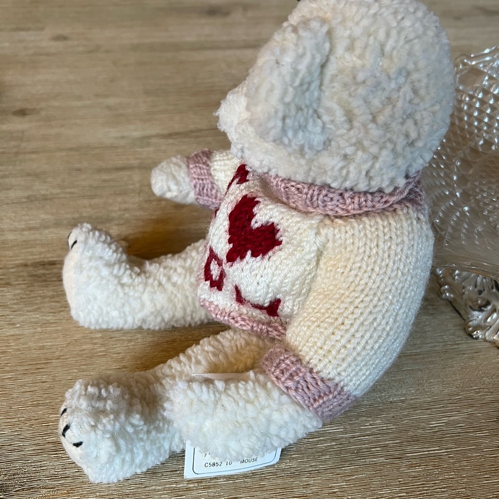NEW Vintage 1996 Berkeley Designs Teddy Bear I LOVE MOM Sweater - Collectible - Picture 2 of 6